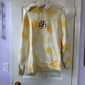 Vans floral yellow tie dye hoodie